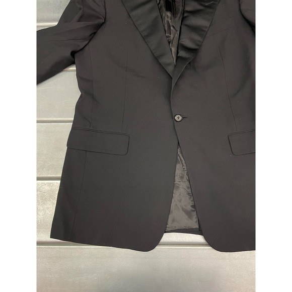 Hickey Freeman Boardroom Blazer Jacket Mens 41 Long Black 100% Wool Sport Coat - Picture 5 of 16